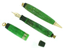CIRCA 1932 DUOFOLD JADE VEST POCKET FOUNTAIN PEN & PENCIL SET XF-BBB+ NIB RESTORED OFFERED BY ANTIQUE DIGGER