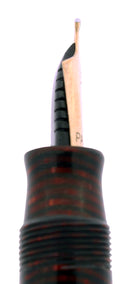 C1932 PARKER VACUUMFILLER STUBBY SIZE BURGUNDY PEARL FOUNTAIN PEN RESTORED OFFERED BY ANTIQUE DIGGER