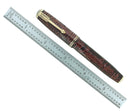 C1932 PARKER VACUUMFILLER STUBBY SIZE BURGUNDY PEARL FOUNTAIN PEN RESTORED OFFERED BY ANTIQUE DIGGER