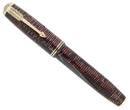 C1932 PARKER VACUUMFILLER STUBBY SIZE BURGUNDY PEARL FOUNTAIN PEN RESTORED OFFERED BY ANTIQUE DIGGER