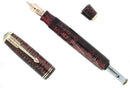 C1932 PARKER VACUUMFILLER STUBBY SIZE BURGUNDY PEARL FOUNTAIN PEN RESTORED OFFERED BY ANTIQUE DIGGER