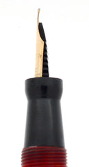 C1932 SWAN CORAL CELLULOID M-BBBB+ FLEX NIB FOUNTAIN PEN RESTORED BEAUTIFUL OFFERED BY ANTIQUE DIGGER