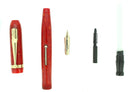 C1932 SWAN CORAL CELLULOID M-BBBB+ FLEX NIB FOUNTAIN PEN RESTORED BEAUTIFUL OFFERED BY ANTIQUE DIGGER