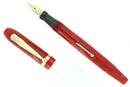 C1932 SWAN CORAL CELLULOID M-BBBB+ FLEX NIB FOUNTAIN PEN RESTORED BEAUTIFUL OFFERED BY ANTIQUE DIGGER