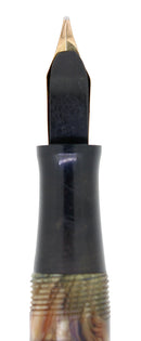 CIRCA 1932 WATERMAN 52V PERSIAN CELLULOID M-BBB FLEX NIB FOUNTAIN PEN RESTORED OFFERED BY ANTIQUE DIGGER