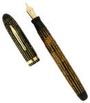 C1934 CONKLIN NOZAC GOLDEN BROWN PEN LINE FOUNTAIN PEN RESTORED NEAR MINT OFFERED BY ANTIQUE DIGGER