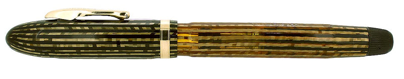 C1934 CONKLIN NOZAC GOLDEN BROWN PEN LINE FOUNTAIN PEN RESTORED NEAR MINT OFFERED BY ANTIQUE DIGGER