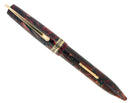 C1934 GOLD MEDAL COMRADE MARBLE BURGUNDY FOUNTAIN 14K M-BBB NIB PEN RESTORED OFFERED BY ANTIQUE DIGGER