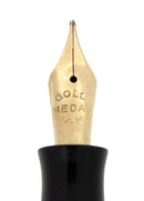 C1934 GOLD MEDAL COMRADE MARBLE BURGUNDY FOUNTAIN 14K M-BBB NIB PEN RESTORED OFFERED BY ANTIQUE DIGGER