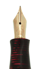 1934 PARKER BURGUNDY PEARL VACUMATIC DOUBLE JEWEL FOUNTAIN PEN RESTORED OFFERED BY ANTIQUE DIGGER