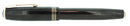 1934 PARKER JET BLACK DOUBLE JEWEL VACUMATIC OVERSIZE LONGITUNDIAL LINES FOUNTAIN PEN RESTORED OFFERED BY ANTIQUE DIGGER