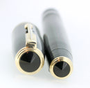 1934 PARKER JET BLACK DOUBLE JEWEL VACUMATIC OVERSIZE LONGITUNDIAL LINES FOUNTAIN PEN RESTORED OFFERED BY ANTIQUE DIGGER