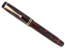 C1934 PARKER SENIOR STREAMLINE DUOFOLD BURGUNDY BLACK FOUNTAIN PEN RESTORED OFFERED BY ANTIQUE DIGGER