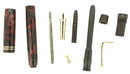 C1934 PARKER SR STREAMLINE DUOFOLD BURGUNDY BLACK FOUNTAIN PEN RESTORED OFFERED BY ANTIQUE DIGGER