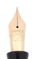 C1934 PARKER SR STREAMLINE DUOFOLD BURGUNDY BLACK FOUNTAIN PEN RESTORED OFFERED BY ANTIQUE DIGGER