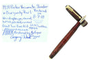 1934 PARKER BURGUNDY PEARL VACUMATIC DOUBLE JEWEL FOUNTAIN PEN NIB RESTORED OFFERED BY ANTIQUE DIGGER