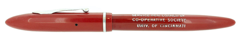 C1934 SHEAFFER BALANCE CHERRY RED SERVICE LOANER FOUNTAIN PEN RESTORED OFFERED BY ANTIQUE DIGGER