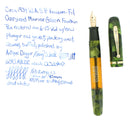CIRCA 1934 VACUUM-FIL SHEAFFER MARINE GREEN OVERSIZE FOUNTAIN PEN RESTORED OFFERED BY ANTIQUE DIGGER