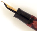 1935 PARKER BURGUNDY MOTTLED DOUBLE JEWEL VACUMATIC JR FOUNTAIN PEN RESTORED OFFERED BY ANTIQUE DIGGER
