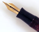 1935 PARKER BURGUNDY MOTTLED DOUBLE JEWEL VACUMATIC JR FOUNTAIN PEN RESTORED OFFERED BY ANTIQUE DIGGER