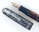 1935 PARKER SILVER PEARL CELLULOID DOUBLE JEWEL VACUMATIC FOUNTAIN PEN RESTORED OFFERED BY ANTIQUE DIGGER