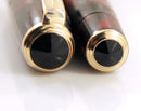 1935 PARKER MOTTLED BURGUNDY DOUBLE JEWEL VACUMATIC JR FOUNTAIN PEN RESTORED OFFERED BY ANTIQUE DIGGER