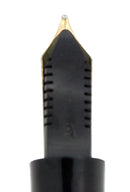 1935 PARKER JET BLACK DOUBLE JEWEL VACUMATIC OVERSIZE FOUNTAIN PEN RESTORED