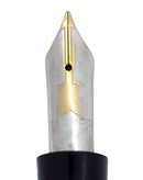 1935 PARKER JET BLACK DOUBLE JEWEL VACUMATIC OVERSIZE FOUNTAIN PEN RESTORED