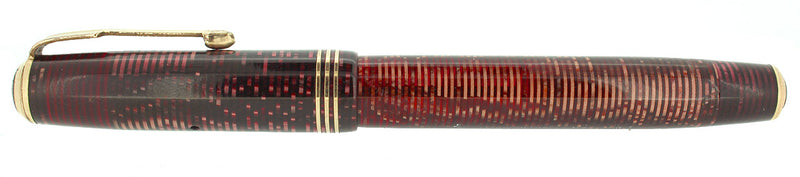 1935 PARKER BURGUNDY PEARL STANDARD VACUMATIC FOUNTAIN PEN RESTORED OFFERED BY ANTIQUE DIGGER