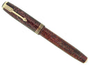 1935 PARKER BURGUNDY PEARL DOUBLE JEWEL VACUMATIC OVERSIZE FOUNTAIN PEN RESTORED OFFERED BY ANTIQUE DIGGER
