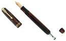 1935 PARKER BURGUNDY PEARL DOUBLE JEWEL VACUMATIC OVERSIZE FOUNTAIN PEN RESTORED OFFERED BY ANTIQUE DIGGER