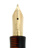 1935 PARKER BURGUNDY PEARL DOUBLE JEWEL VACUMATIC OVERSIZE FOUNTAIN PEN RESTORED OFFERED BY ANTIQUE DIGGER