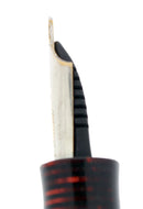 1935 PARKER BURGUNDY PEARL DOUBLE JEWEL VACUMATIC OVERSIZE FOUNTAIN PEN WATER CLEAR BARREL RESTORED OFFERED BY ANTIQUE DIGGER