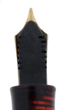 1935 PARKER BURGUNDY PEARL DOUBLE JEWEL VACUMATIC OVERSIZE FOUNTAIN PEN WATER CLEAR BARREL RESTORED OFFERED BY ANTIQUE DIGGER