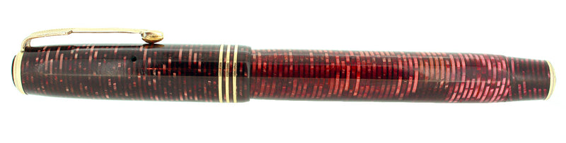1935 PARKER VACUMATIC BURGUNDY PEARL STANDARD SIZE FOUNTAIN PEN RESTORED OFFERED BY ANTIQUE DIGGER
