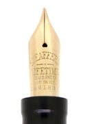 C1935 SHEAFFER OVERSIZE EBONITE PEARL BALANCE FOUNTAIN PEN RESTORED OFFERED BY ANTIQUE DIGGER