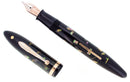 CIRCA 1935 SHEAFFER OVERSIZE EBONITE PEARL BALANCE FOUNTAIN PEN RESTORED OFFERED BY ANTIQUE DIGGER