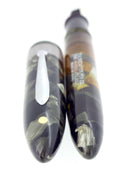 SCARCE C1935 SHEAFFER OVERSIZED BLACK & GRAY PEARL BALANCE FOUNTAIN PEN RESTORED OFFERED BY ANTIQUE DIGGER