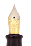 CIRCA 1935 SHEAFFER OVERSIZED BLACK & GRAY PEARL BALANCE PLUNGER FILL FOUNTAIN PEN RESTORED OFFERED BY ANTIQUE DIGGER