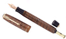 1936 PARKER GOLDEN WEB VACUMATIC DOUBLE JEWEL FOUNTAIN PEN F - BB NIB RESTORED OFFERED BY ANTIQUE DIGGER