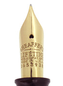 CIRCA 1936 SHEAFFER STANDARD SIZE GRAY MARBLED BALANCE FOUNTAIN PEN RESTORED OFFERED BY ANTIQUE DIGGER