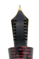 1936 PARKER BURGUNDY PEARL DOUBLE JEWEL STANDARD VACUMATIC FOUNTAIN PEN RESTORED OFFERED BY ANTIQUE DIGGER