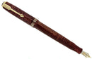 1936 PARKER BURGUNDY PEARL DOUBLE JEWEL STANDARD VACUMATIC FOUNTAIN PEN RESTORED OFFERED BY ANTIQUE DIGGER