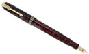1936 PARKER BURGUNDY PEARL DOUBLE JEWEL STANDARD VACUMATIC FOUNTAIN PEN RESTORED OFFERED BY ANTIQUE DIGGER