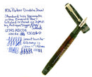 1936 PARKER VACUMATIC EMERALD PEARL STANDARD SIZE DOUBLE JEWEL FOUNTAIN PEN RESTORED OFFERED BY ANTIQUE DIGGER