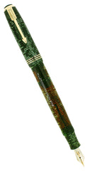 1936 PARKER VACUMATIC EMERALD PEARL STANDARD SIZE DOUBLE JEWEL FOUNTAIN PEN RESTORED OFFERED BY ANTIQUE DIGGER