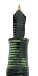 1936 PARKER VACUMATIC EMERALD PEARL DOUBLE JEWEL STANDARD FOUNTAIN PEN RESTORED OFFERED BY ANTIQUE DIGGER