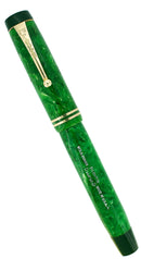 CIRCA 1929 DUOFOLD STREAMLINE SENIOR JADE FOUNTAIN PEN RESTORED NAER MINT OFFERED BY ANTIQUE DIGGER