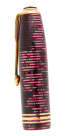 1936 PARKER SENIOR BURGUNDY PEARL FOUNTAIN PEN CAP PART RARE NEAR MINT RESTORED OFFERED BY ANTIQUE DIGGER