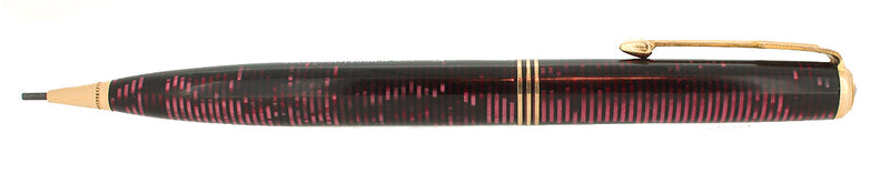CIRCA 1936 PARKER VACUMATIC BURGUNDY PEARL STANDARD MECHANICAL PENCIL RESTORED OFFERED BY ANTIQUE DIGGER